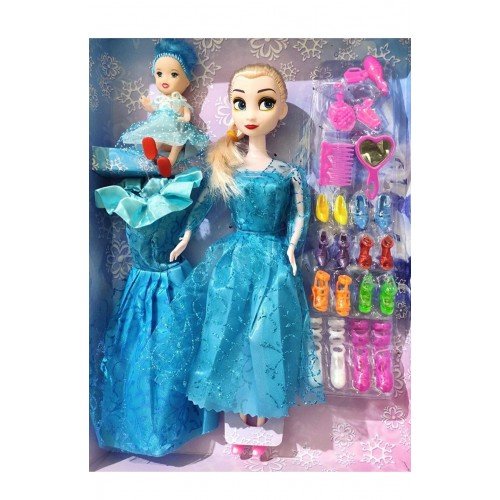 Frozen Doll Set with Baby Doll Dresses and Accessories